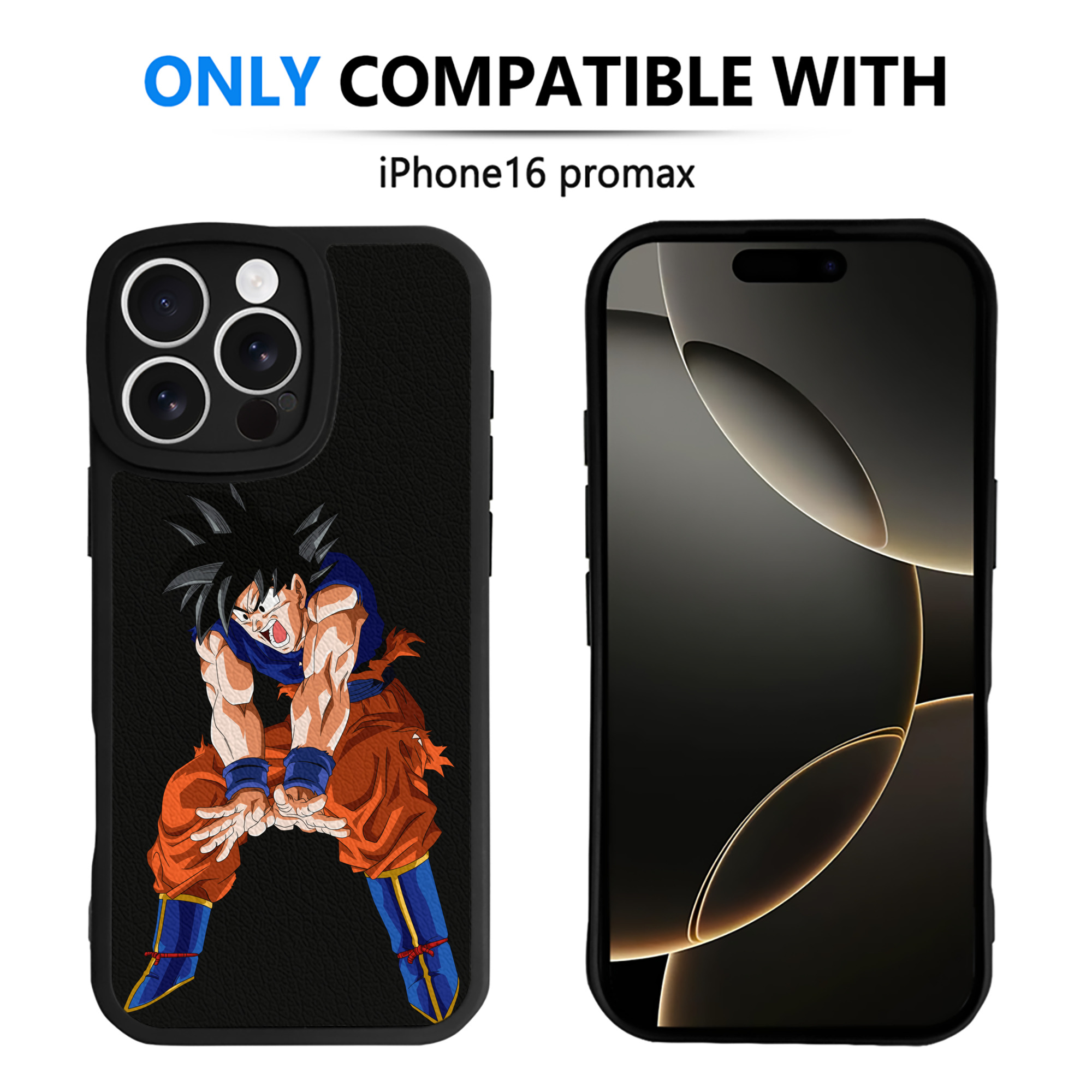 （画像用） ドラゴンボール 孫悟空（そん ごくう）Son Goku カカロット DRAGON BALL Kakarotto 【iPhone 16シリーズ対応】シリコンスマホケース（レザー調） 材質：シリコン